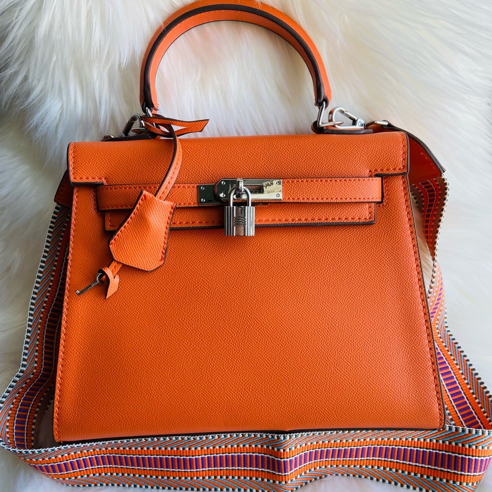 No brand top handle inspired orange color